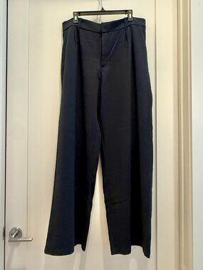 Abercrombie & Fitch Black Dress Pants Wide-Leg Pleated - NWT XL